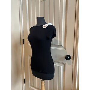 Elegant Ted Baker Black Top with Bow Detail - Size 1